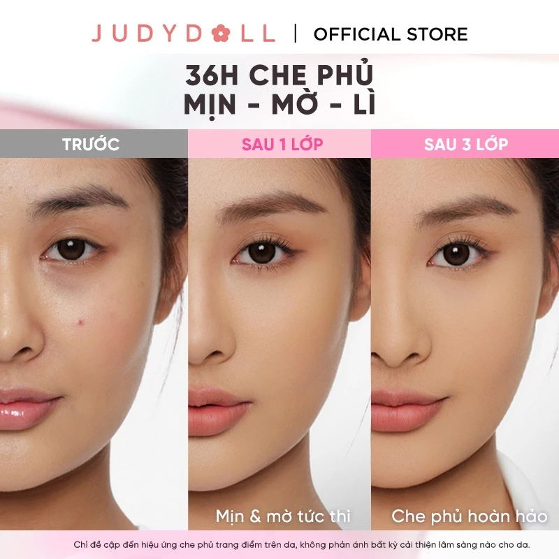 Phấn Nền Phấn Phủ Dạng Nén JUDYDOLL Peach Skin Matte 2-Way Cake Khô Thoáng Mịn Da
